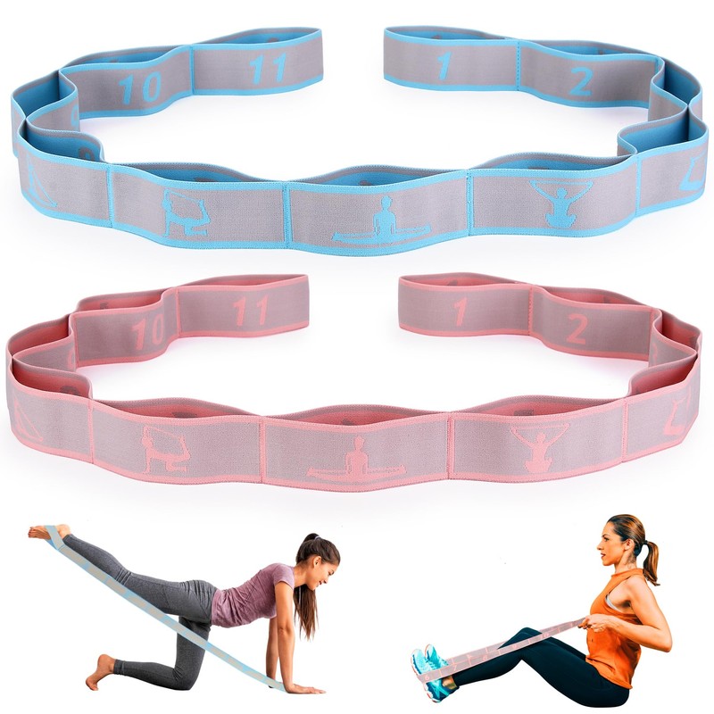 CEILIWEN - Correa elástica de yoga con bucles, correas elásticas