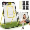 JOLORLY 2-in-1 Volleyball Rebounder Net System, Adjustable from 7x4 ft