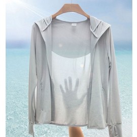 Water Sports Fashion Cooling Fabric Hooded Rash Guard Kaishi Men's White/L 2ea