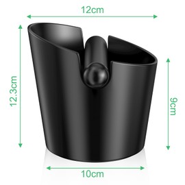 Maxentico Knock Box for Portafilter (Black), Knockbox Accessories Tee Container Coffee Grounds Container, Barista Coffee Knock Box Bknock Container, Bucket for Coffee Grounds Container, One Knock Box