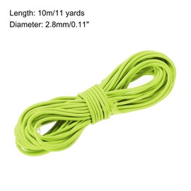 Rebower Elastic Cord Stretch String Heavy Rope 2.8mm 11 Yards Long Rubber Rope [for Sewing, Camping, DIY Craft, Bead Necklaces, Outdoor] - Fluorescent Yellow