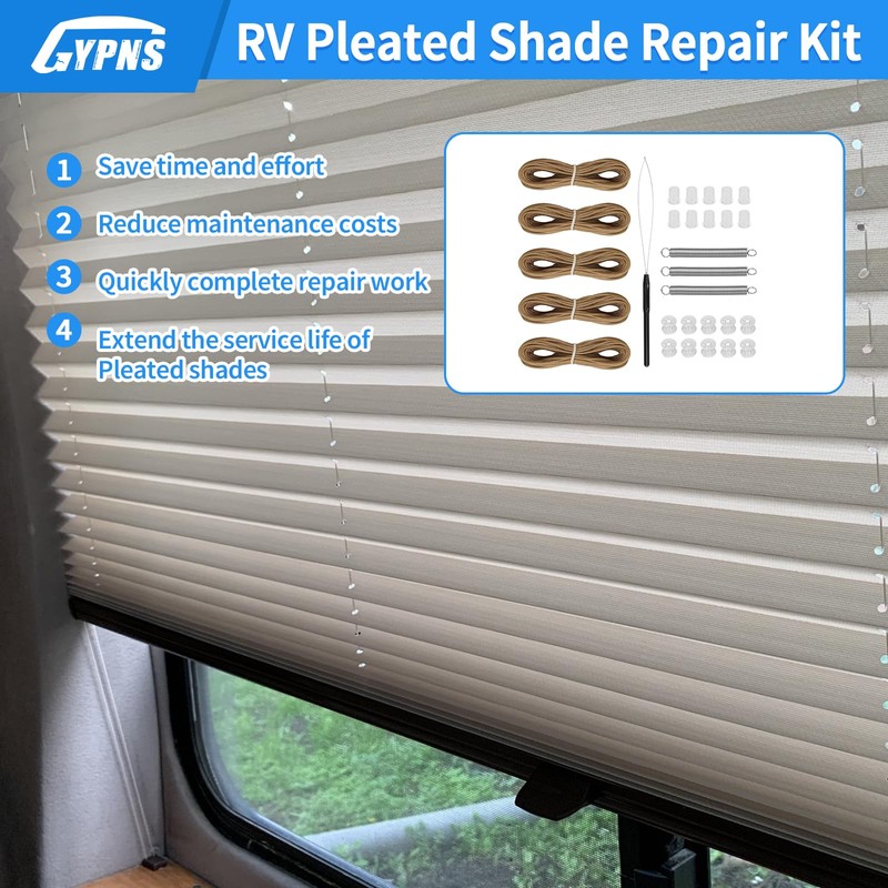 GYPNS RV Pleated Shade Repair Kit Fit for Camper Blinds
