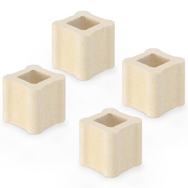 Nuanchu 4 Pack 1" Tall x 1" Wide Kiln Post High Alumina Kiln Posts Square Ceramic Shelf Supports for High Temperature Kilns Sturdy Firing Posts
