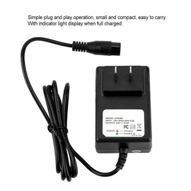 Keenso 24V 0.6A Electric Scooter Battery Charger with 2 Pin Straight Plug, Plug and Play Operation, Indicator Light Display, Small and Compact, Easy to Carry for Razor E100 E125