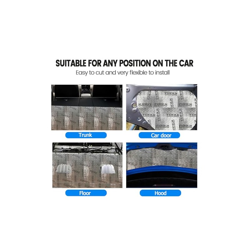 Automotive Sound Deadening Material - 36 sqft Noise Insulation