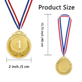 8VR 12 Pieces Gold Silver Bronze Award Medals, Olympic Style Winner Medals Gold Silver Bronze Prizes for Competitions, Party Favors, Decorations, Sports, 2 Inches