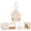 Sosoport Acrylic Wood Bird Feeder Nest Outdoor Wild Bird Feeder