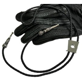 Toxic Jungle 39-3/8 Inch (100cm) Bolo Tie Kit for Custom Jewelry, Western Cowboy Engraved Cord Necklace, Antique Silver (Concho not Included)