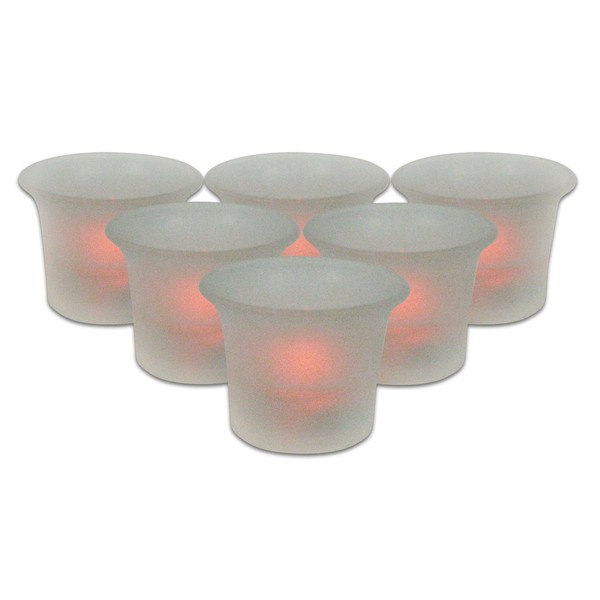 Brite Star 6 Count Battery Operated Cup Votive Candle, 2-Inch