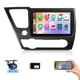 Leadfan Android Car Radio for Honda Civic 2013 2014 2015 2016 2017 Car Stereo with Carplay Android Auto, 9 Inch Touch Screen, Blutooth FM GPS WiFi SWC EQ Canbus (for Honda Civic 2013-2017)