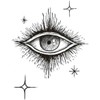 2 Piezas De Pegatinas De Tatuajes Temporales Ojo De Dios
