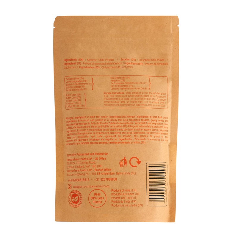 BanyanTree Foods Kashmiri Chilli Powder | Kashmiri Red Chilli Powder