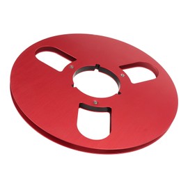 1/4in 10.5 Inch Empty Take Up Reel for Nab Reel to Reel Tape Recorder, 3 Hole Aluminum Alloy Opening Machine Parts Takeup Reel for Nab Reel to Reel Tape Recorder Red