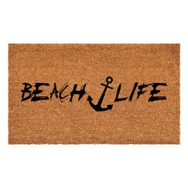 Calloway Mills Beach Life Anchor Doormat, (Tan/Black, 24" x 36" x 0.60")