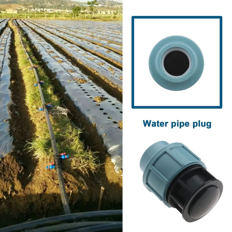 OTOTEC 2Pcs PE Water Pipe Stop End Compression Fitting PE