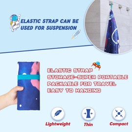 WERNNSAI Space Kids Beach Towel for boys, 76 X 150 cm Double-sided Towels for Kids, kids Beach Pool Bath Bathroom Swim Towel, Quick Dry Ultra Absorbent Super Soft Beach Blanket Towel