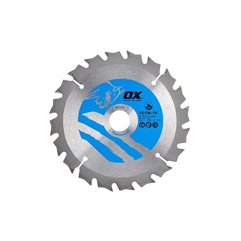 OX Wood Cutting Thin Kerf Circular Saw Blade 136/20mm, 20