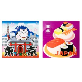 Keisuu Refrigerator, Local Magnets, Set of 2, Kitchen, Whiteboard, Entryway, Decoration, Present, Souvenir, 2.4 inches (6 cm) (Tokyo, Asakusa, Sushi, Sushi)