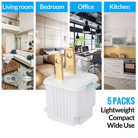 Maximm 2 Prong to 3 Prong Adapter, 2 Pack Turn Any 2 Prong Outlet into A 3 Prong Outlet with Outlet Adapter Converter, White, ETL Listed
