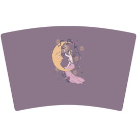 Mugzie 16 Ounce Stainless Steel Cocktail Shaker/Martini Shaker with Wetsuit Cover - Moon & Woman with Purple Background