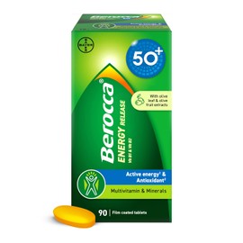 Berocca 50+ Multivitamin Tablets Adults 50+ Vitamins Minerals 90 Count