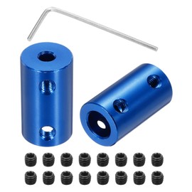 MECCANIXITY Rigid Screw Coupling 4mm to 8mm Shaft Coupler Connector L25mm x D14mm Steel Joint Connector Rigid Coupling Set for 3D Printers DIY Encoder with 16 Screws, 4 Pcs