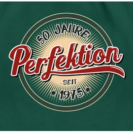 Shirtracer - Gym Bag Backpack - 50th Birthday - Fifty Years of Perfection 1974 I, 11 Dark Green