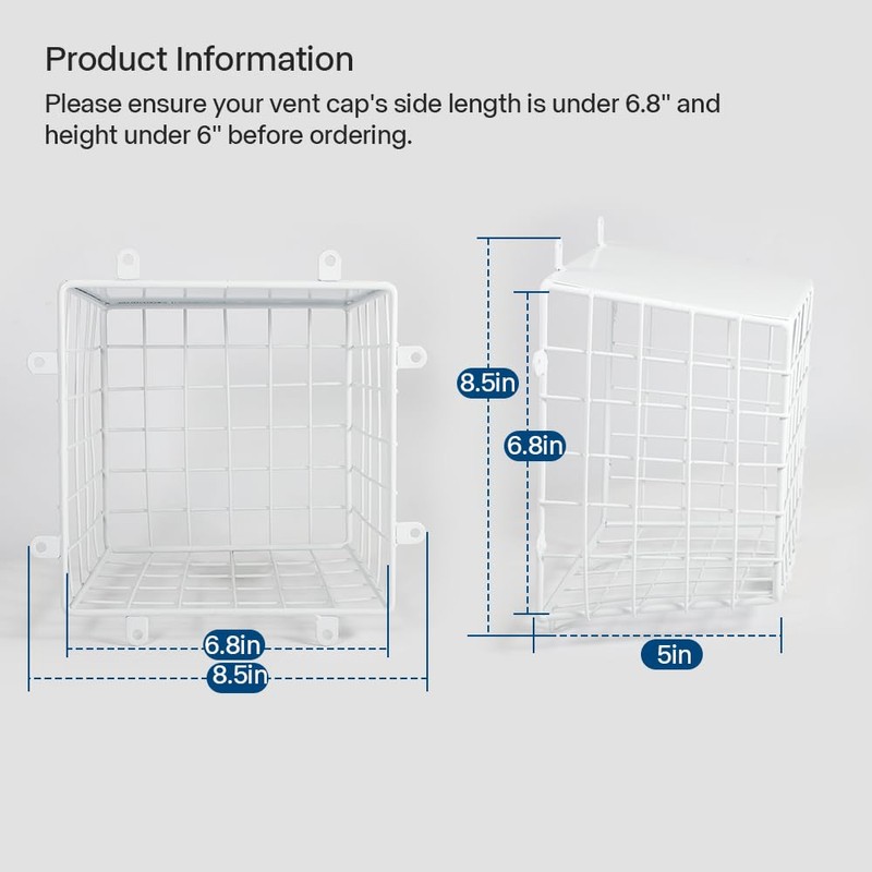 Picowe 2 Pack Dryer Vent Cover Outside, Outdoor Vent Cover