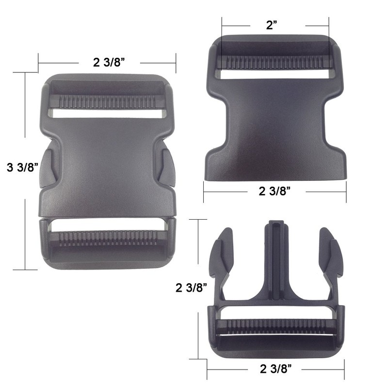 DBOO Extra Thick 2" Wide 4 Pack Dual Adjustable Quick