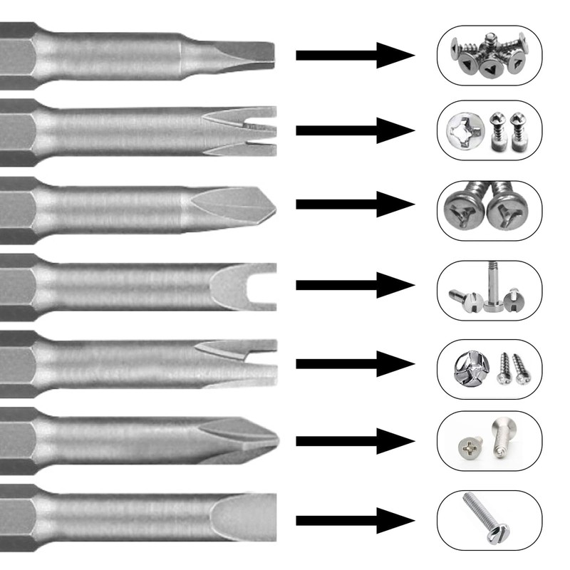 Bamyli 7-Piece Special Shaped Screwdriver Bit Set, 50 mm, Triangle,