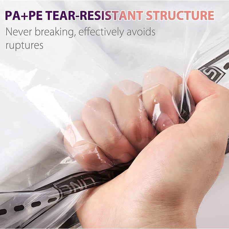 Luxear Vacuum Storage Bags for Clothes, 4 Pack (2 Jumbo