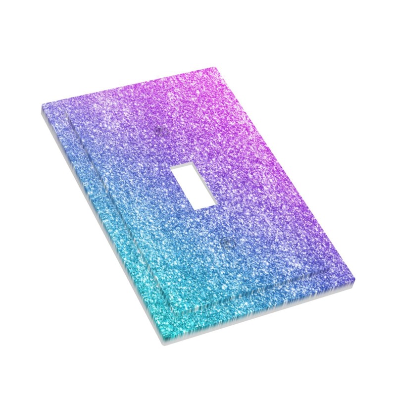 LuHuoLu Decorative Switch Plate Covers Gillter Purple Pink Blue Gradient