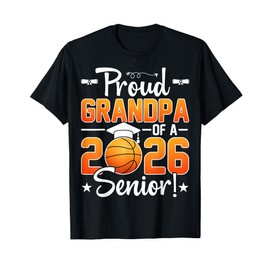 Proud Grandpa of a Class 2026 Basketball Senior Grandfather T-Shirt