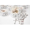 12 pcs White Scented Wooden Rosaries Baby Baptism Party Favors