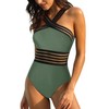 Mycoco Traje de baño de una Pieza con Cuello Alto
