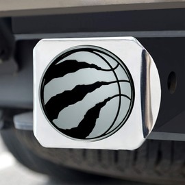 FANMATS 25125 Toronto Raptors Chrome Metal Hitch Cover with Chrome Metal 3D Emblem