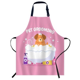 Smooffly Pet Grooming Apron for Dog & Kitchen Apron for Men & Women, BBQ & Catering Bibs