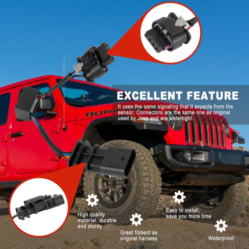 Z-LKR-OEM Locker Sensor Bypass Harness Replacement for Jeep Wrangler JL/JLU