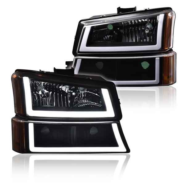 LQI LED Headlight Assembly Compatible with Chevy Silverado 1500 2500