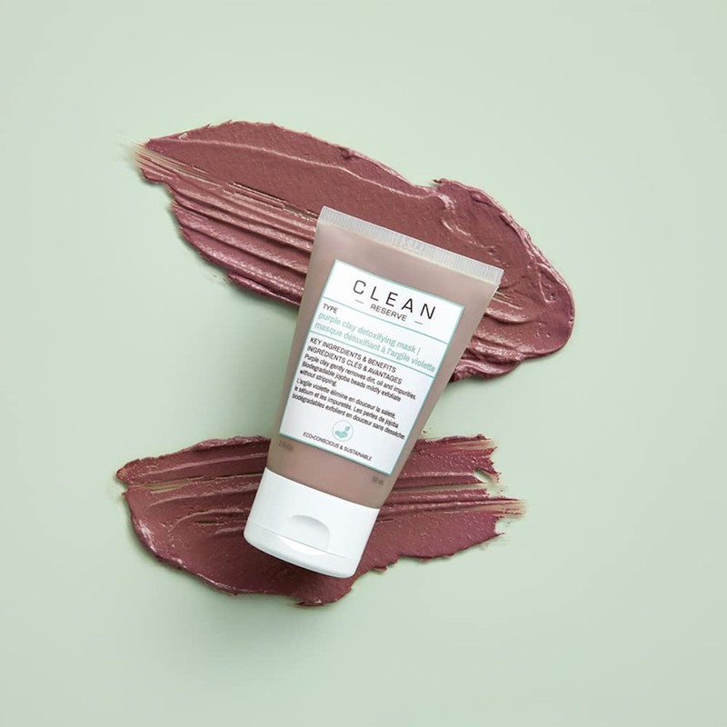 Clean Reserve Hair & Body Purple Clay Detoxifying Face Mask