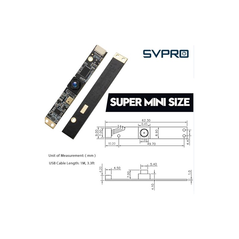 SVPRO Módulo de cámara USB de 8 MP con micrófono