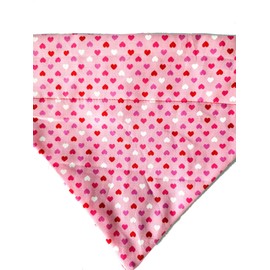 Valentine's Hearts Over the Collar Dog Bandana That Slips onto Their Existing Collar Size (X-Small)