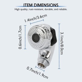 tachi SPA Pedicure Parts/Pedicure SPA Chair Sprayer Shower Head 1.5 Connector ABS Plastic Chrome