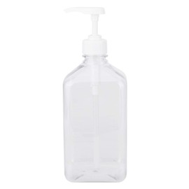 Glomora 1600ml Press Pump Bottle, Condiment Dispenser, Large Sauce Bottle, Square Plastic Seasoning Bottle, Refillable Lotion Dispenser Empty Syrup Ketchup Sauces Condiment Container for Home Kitchen