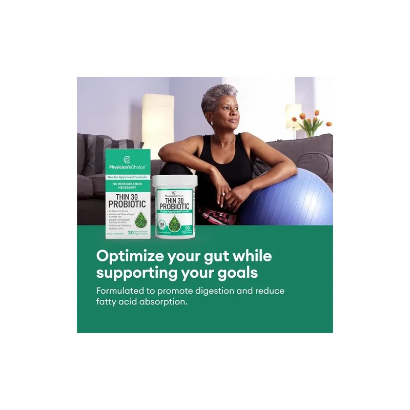 Physician's Choice Probióticos Thin - Detox/pérdida De Peso Sabor Sin