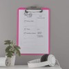 Leitz 39710023 A4 Clipboard, Rigid Plastic, Wow Range, Metallic Pink