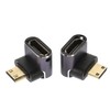 FELTECHELECTR 2pcs Video Adapter Angled Connector Female to Male Tv