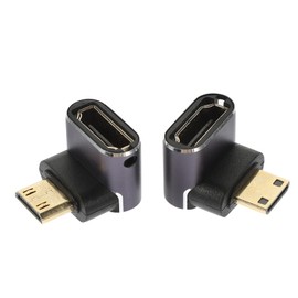 FELTECHELECTR 2pcs Video Adapter Angled Connector Female to Male Tv Monitor Converter Compact and Design for Easy Connection to