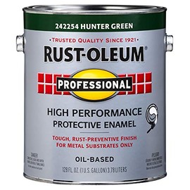 RUST-OLEUM 242254 Professional Gallon Gloss Hunter Green Protective Enamel, 1 Gallon (Pack of 1)