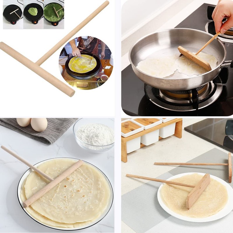 Set of 4 Crepe Tons Boss Spatula Pancake Fruit Rake